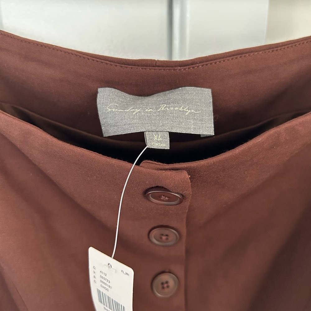 Anthropologie Sunday in Brooklyn Ponte Apron Vest in Chocolate - Picture 5 of 7